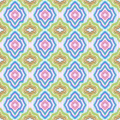 Fototapeta premium Wave Prism Wavy multicolor diamonds—perfect for festival fashion and bold textile prints.