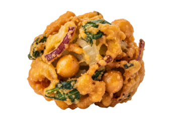 crispy chickpea fritters with herbs and onions