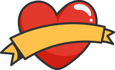heart with ribbon