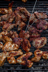 authentic Indonesian satay food