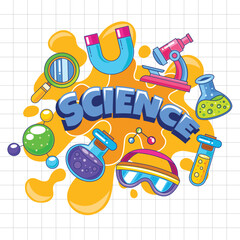 Science and chemistry logo element vector illustration