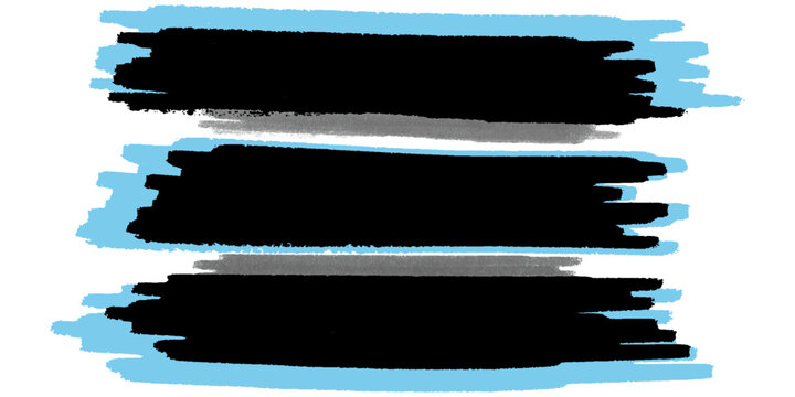 blue rip paper isolated on black background with space for text