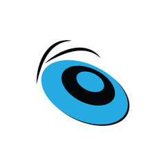 Frisbee icon design template isolated illustration