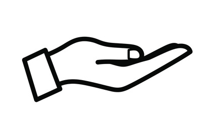 Fototapeta premium Simple hand gesture icon for communication and guidance