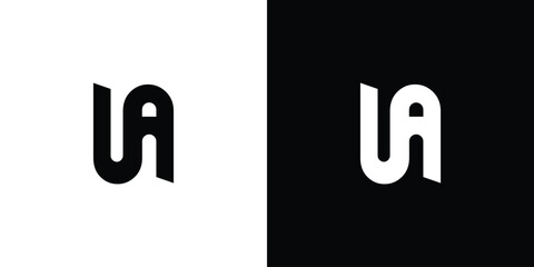 Modern and unique letter UA initials logo design