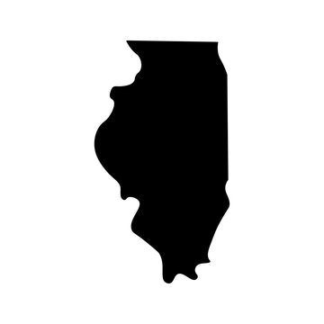 Illinois state map silhouette