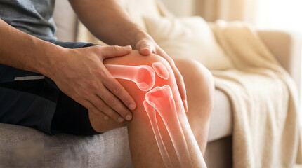 Woman suffering joint pain chronic illness