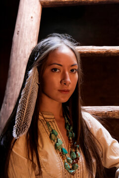 Santa Fe, New Mexico, United States.  Cherokee mixed Native American a