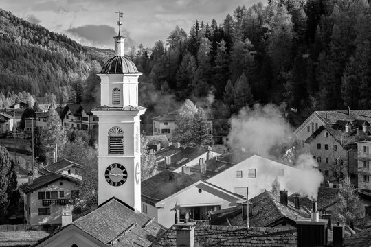Sils Maria im Schwarzweiss