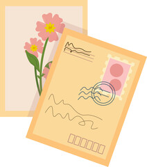 Hand Drawn Aesthetic Stationery and Vintage Correspondence Illustration Set