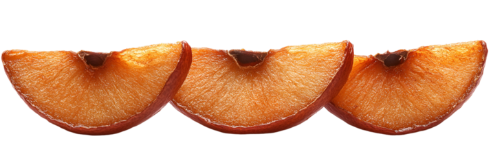 Three blurry orange shapes on transparent background