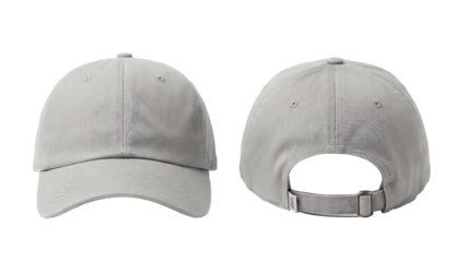 grey color cap, Blank Cap Front and Back Mockup 