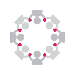 Teamwork logo, Meeting. Group of People, icon, vector.