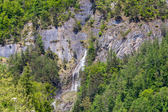 Alpbach waterfall near Meiringen in Bernese Oberland, Switzerland