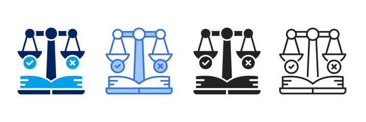 Ethics  Icon Set Different Style Collection. 