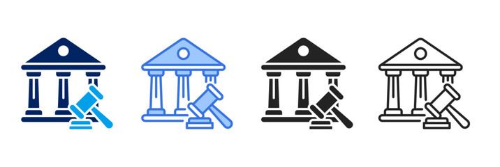 Governance  Icon Set Different Style Collection. 