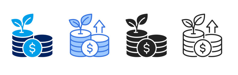 Investment  Icon Set Different Style Collection. 