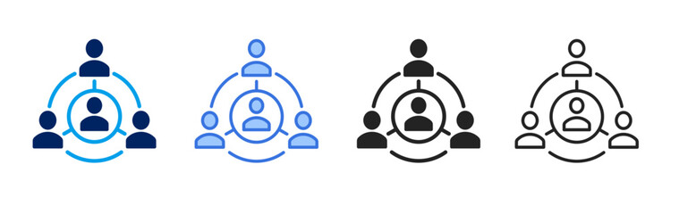Stakeholder  Icon Set Different Style Collection. 