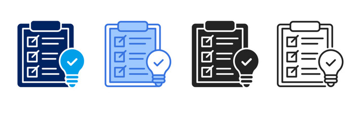 Strategy  Icon Set Different Style Collection. 