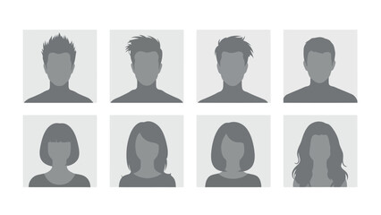 Diverse group of people with various hairstyles and expressions
