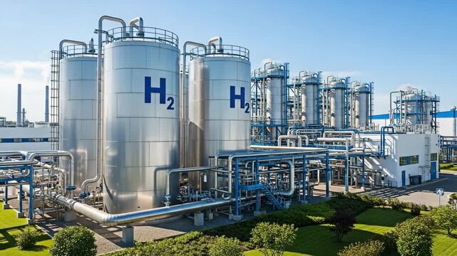 Clean energy plant for the concept of sustainable technology.