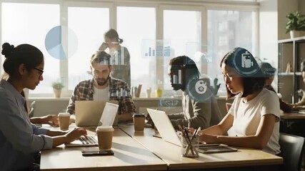 "Corporate business team analyzing project data on laptop during office meeting and brainstorming strategy" - Powered by Adobe