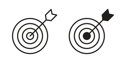 Bulls eye icons for website design and development, app development. EPS10