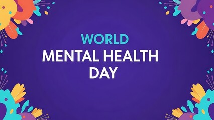 Mental Health Awareness Poster with Green Ribbon Symbolizing Hope, Support and Emotional Strength