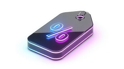 Discount tag with percentage symbol