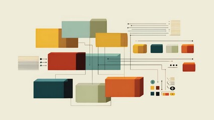 Clean Modular Infographic Layout Vector Design for Business Presentation Use