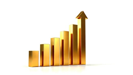 Abstract gold bars symbolizing economic growth, investment success, and financial strength.