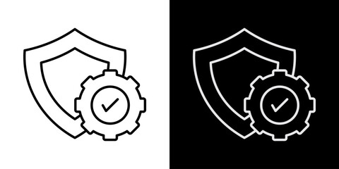 Insurance White Icon Set Design