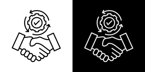 Agreement     White Icon Set Design