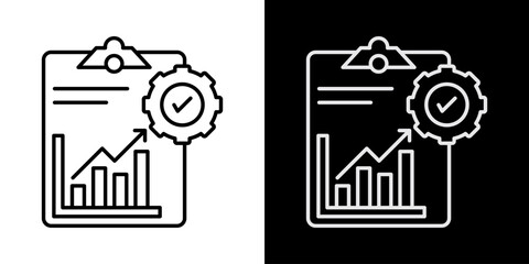 Report White Icon Set Design