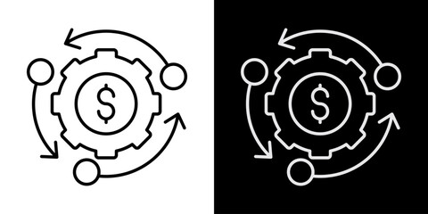 Cashflow White Icon Set Design