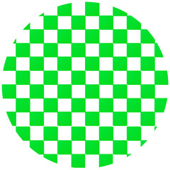 Green Checkered Seamless Circle Pattern Background, Psychedelic Checkerboard Texture, retro style