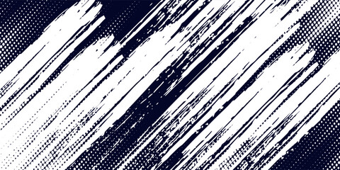 Abstract halftone dots blue color pattern gradient grunge texture background. element modern