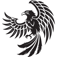 Fototapeta premium Phoenix Style Majestic Eagle Graphic for Tattoo Design