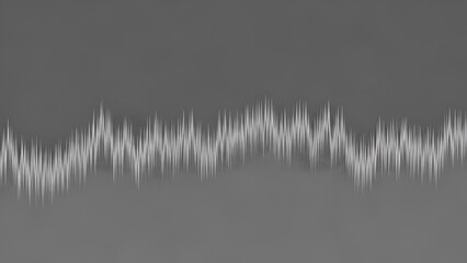 Monochromatic waveform visualization with spiking amplitude variance on grey background