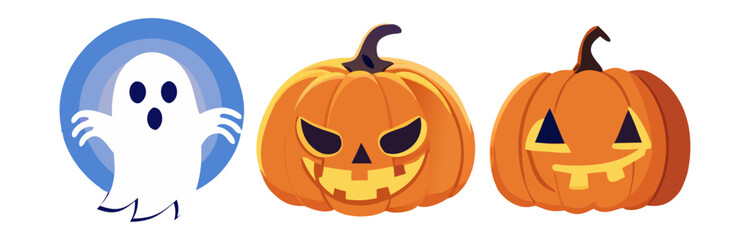 Halloween pumpkin and black background vector 