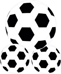 soccer balls on white background.
