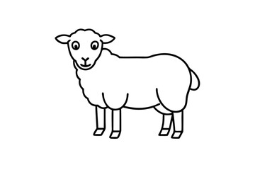 Simple Sheep Minimal Animal Icon SVG &ndash; Clean Farm Livestock Vector Illustration