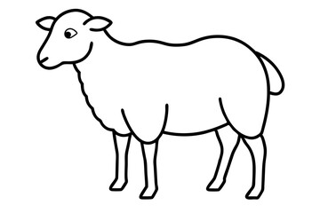 Simple Sheep Minimal Animal Icon SVG &ndash; Clean Farm Livestock Vector Illustration