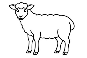 Simple Sheep Minimal Animal Icon SVG &ndash; Clean Farm Livestock Vector Illustration