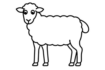 Simple Sheep Minimal Animal Icon SVG &ndash; Clean Farm Livestock Vector Illustration
