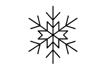 Fototapeta premium Snowflake Winter Season Icon – Cold Weather, Christmas & Frost Symbol