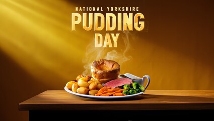 National Yorkshire Pudding Day with traditional roast dinner