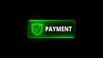 Secure online payment concept on the transparent background. Secure transaction process. Protecting money and finance data with innovative online technology. Motion graphics of online payment. 4k - Powered by Adobe