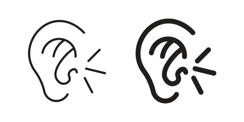 Listening icons for website design and development, app development. EPS10
