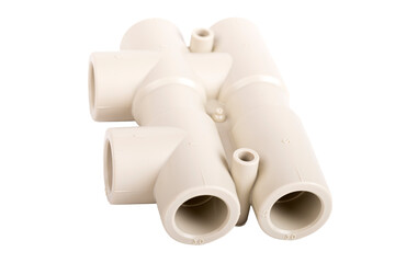 Simple pipe fitting with multiple connectors used for plumbing tasks in various projects